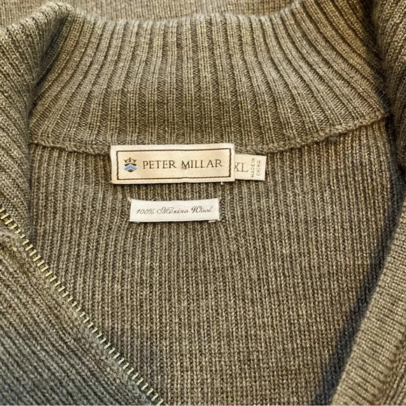 Peter Millar Crown Crafted Extra Fine Italian Merino Wool 1/4 Zip Sweater - Picture 4 of 6